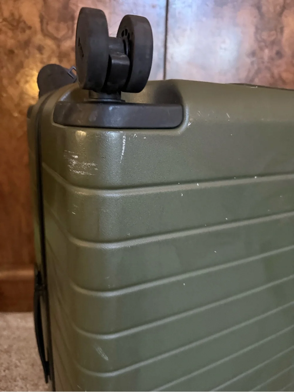 Away Olive Green Hard-Shell Spinner Luggage